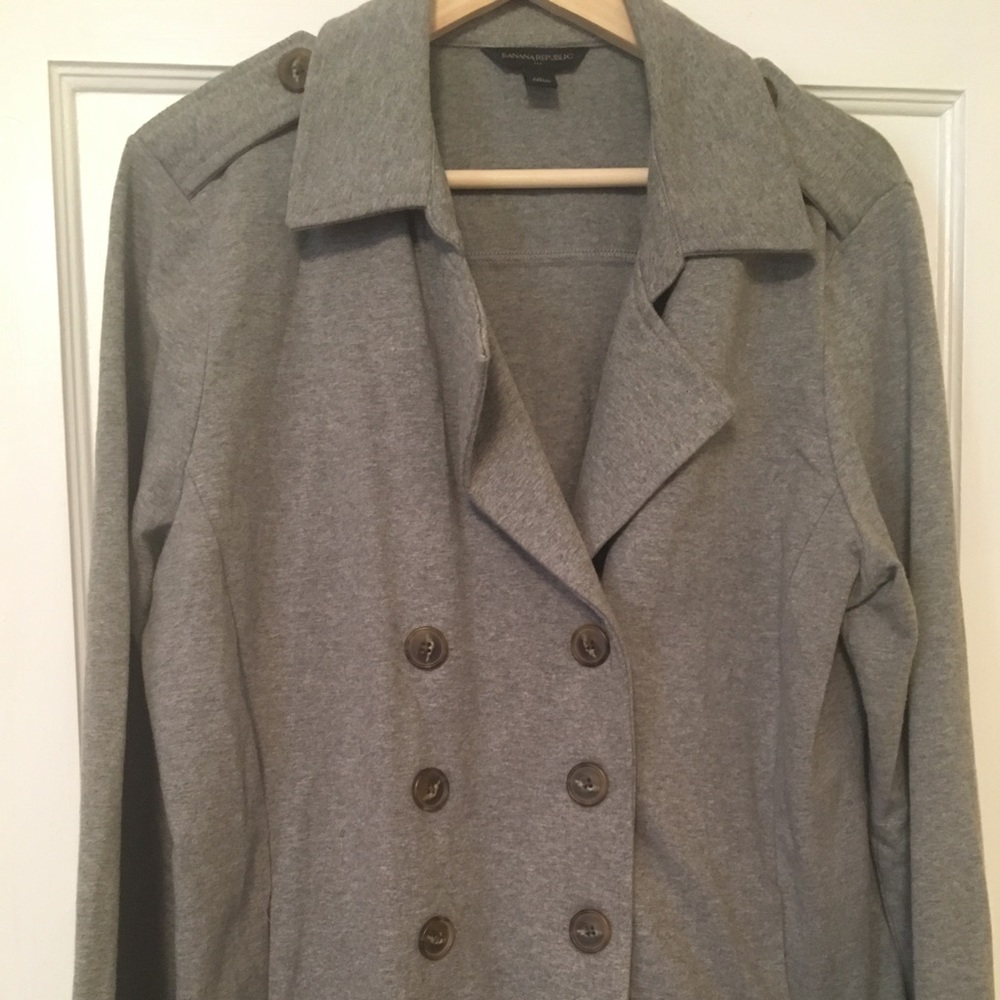 Banana Republic Heather Gray Knit Jacket